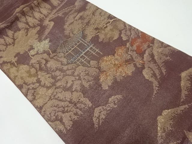 JAPANESE FUKURO OBI / WOVEN SCENERY